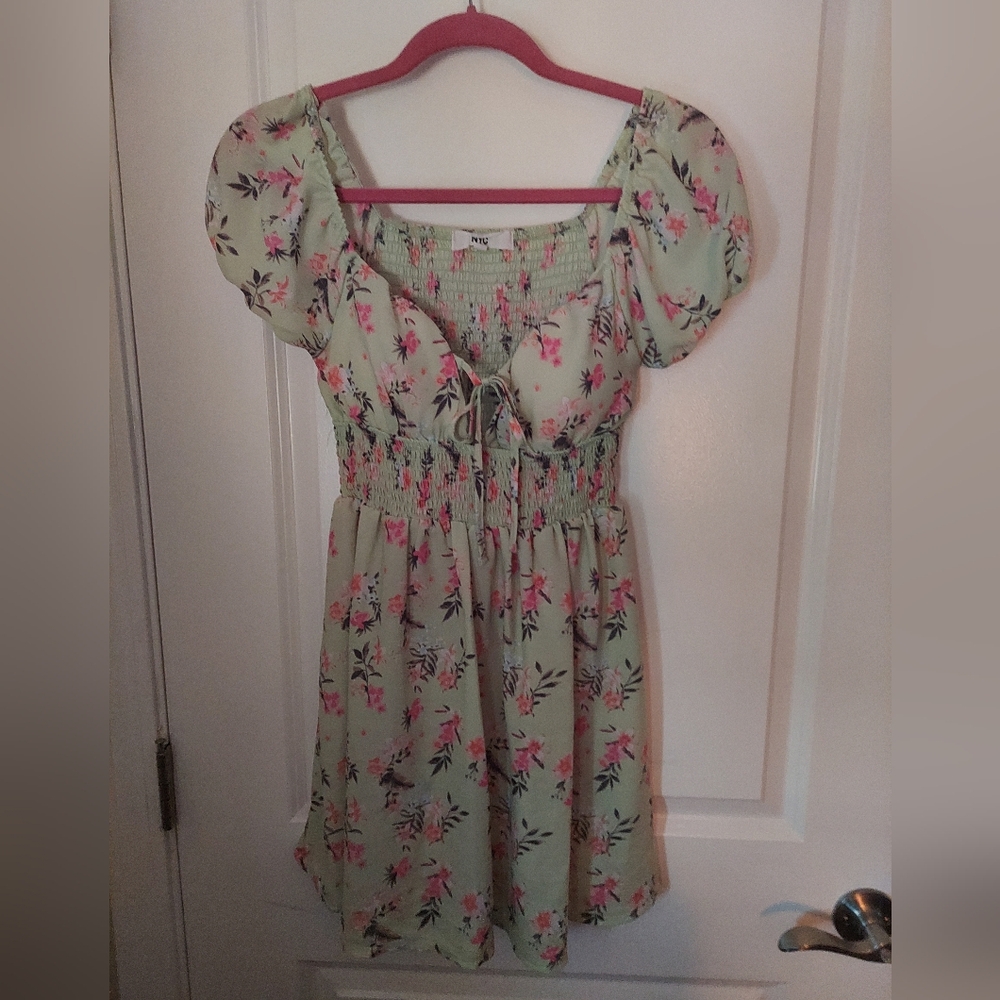Floral Green Dress